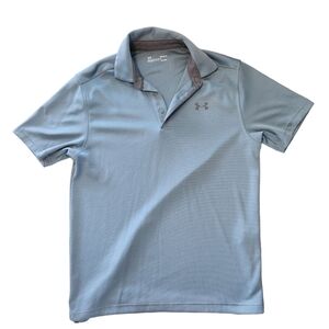 Men's Under Armour Heat Gear Teal Polo Shirt Size Medium